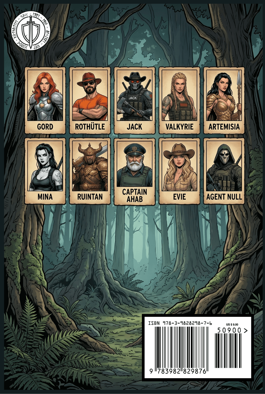 Black Forest Commandos: Asgard Mission comic book cover — back cover